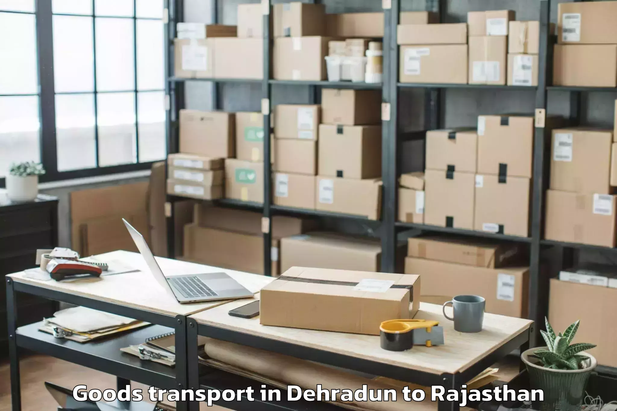 Reliable Dehradun to Sanchore Goods Transport